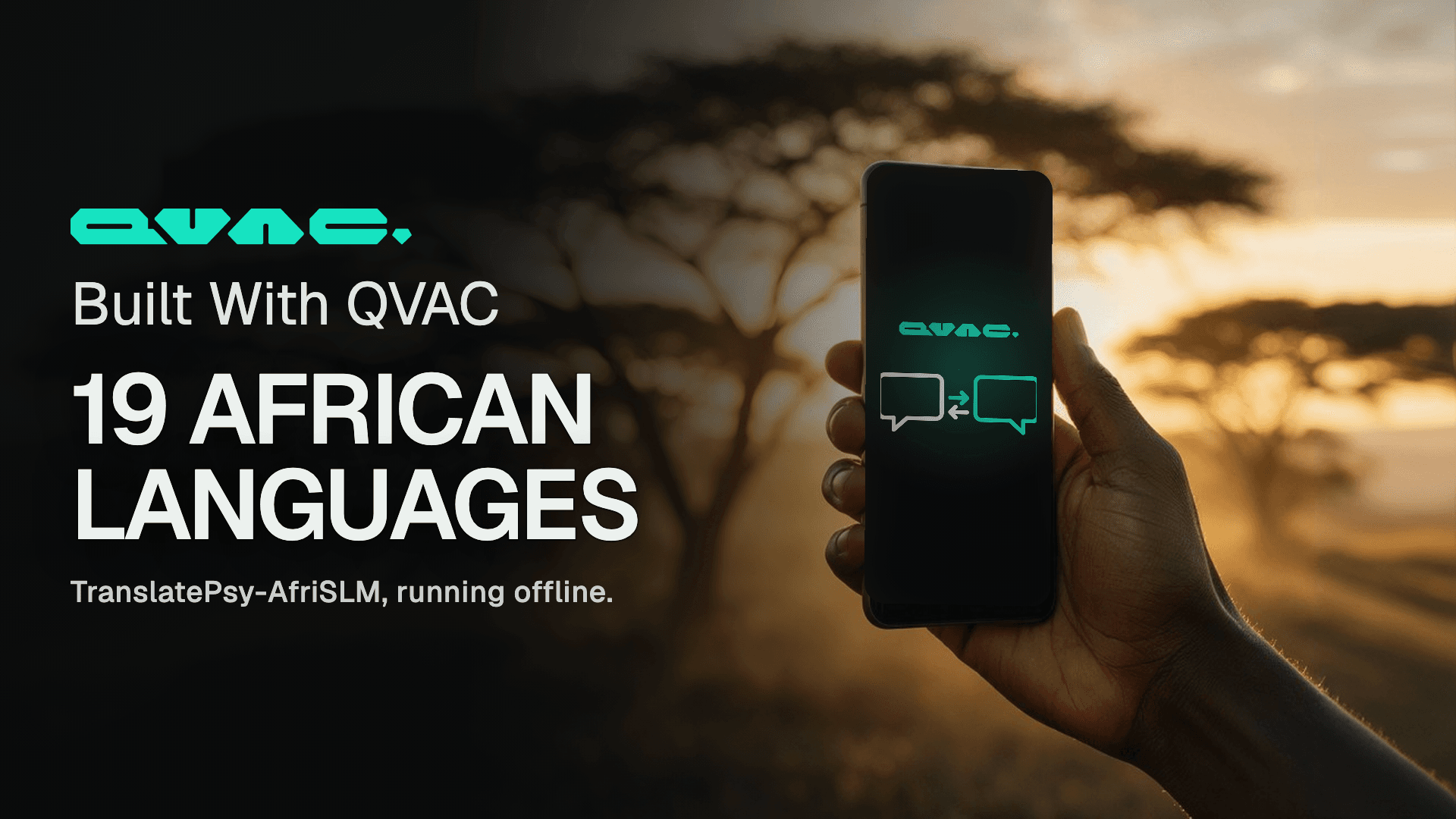 Built with QVAC: a translation demo running TranslatePsy-AfriSLM on your phone